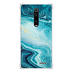 Evetane Coque Xiaomi Mi 9T Pro anti-choc souple angles renforcés transparente Motif Bleu Nacré Marbre