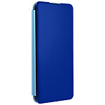 Avizar Housse Samsung Galaxy S21 Plus Clapet translucide Miroir Support Vidéo Bleu