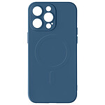 Avizar Coque Magsafe pour iPhone 15 Pro Max Silicone Souple Soft touch  Bleu roi