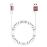 LinQ Câble USB vers USB C Fast Charge 3A Synchronisation Longueur 1.5m Rose Champagne