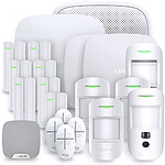 Ajax - Alarme maison sans fil Hub 2 Plus - Kit 12 - Blanc