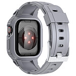 Avizar Bracelet pour Apple Watch Ultra 49mm Silicone Bumper Ajustable  Gris