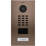 Doorbird - Portier vidéo IP avec lecteur de badge RFID - D2101BV Bronze - Encastré