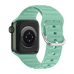 Avizar Bracelet pour Apple Watch 41mm et 40mm et 28mm Silicone Ajustable Fermoir Ardillon  Turquoise