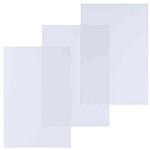PAVO Paquet de 100 Plats de couverture Reliure A3 PVC 15/100eme Transparent