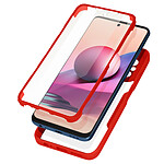 Avizar Coque Xiaomi Note 10 et 10S Dos Plexiglas Avant Polymère Contour rouge