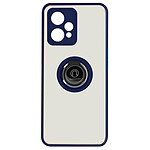 Avizar Coque pour Realme 9 Pro Plus et 9 4G Bi-matière Bague Métallique Support Vidéo Bleu