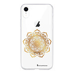 LaCoqueFrançaise Coque iPhone Xr silicone transparente Motif Mandala Or ultra resistant