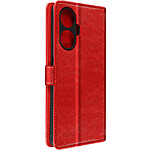 Avizar Étui pour Realme C55 porte-carte Support languette magnétique  rouge