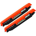 2 Toners compatibles HP 126A CE310A/CF350A