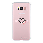 LaCoqueFrançaise Coque Samsung Galaxy S8 360 intégrale transparente Motif Coeur Noir Amour Tendance