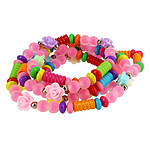 Avizar Bijou Téléphone Bracelet Perles et Roses 110cm Collection Summer Multicolore
