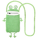 Avizar Sac Bandoulière pour Smartphone Finition Tissé Design Froggy  Vert