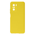 Avizar Coque pour Xiaomi Poco F3 et Mi 11iSilicone Semi-rigide Finition Soft Touch Fine Jaune