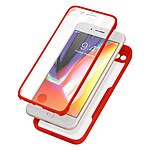 Avizar Coque iPhone 7 Plus et 8 Plus Dos Plexiglas Avant Polymère Contour Rouge