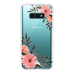 Evetane Coque Samsung Galaxy S10e 360 intégrale transparente Motif Fleurs roses Tendance