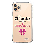 Evetane Coque iPhone 11 Pro anti-choc souple angles renforcés transparente Motif Un peu chiante tres attachante