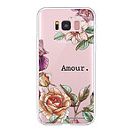 LaCoqueFrançaise Coque Samsung Galaxy S8 360 intégrale transparente Motif Amour en fleurs Tendance