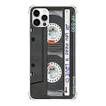 Evetane Coque iPhone 12/12 Pro anti-choc souple angles renforcés transparente Motif Cassette