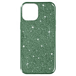 Avizar Coque iPhone 14 Paillette Amovible Silicone Semi-rigide Vert