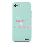 Evetane Coque iPhone 7/8/ iPhone SE 2020 Silicone Liquide Douce vert pâle Un peu chiante tres attachante