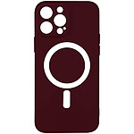 Avizar Coque MagSafe pour iPhone 14 Pro Soft Touch Finition Mate Bords Surélevés  Bordeaux