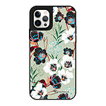 LaCoqueFrançaise Coque iPhone 12/12 Pro miroir Fleurs vert d'eau Design