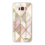 Evetane Coque Samsung Galaxy S8 360 intégrale transparente Motif Marbre Rose Losange Tendance