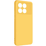 Avizar Coque pour Xiaomi Poco X6 Pro Semi-rigide Mat Anti-traces Dragonne Jaune