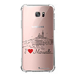 LaCoqueFrançaise Coque Samsung Galaxy S7 Edge anti-choc souple angles renforcés transparente Motif J'aime Marseille