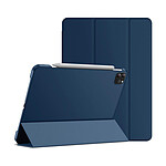 Evetane Etui Smart Cover iPad Pro 11 Pouces (Toutes générations) Bleu à rabat avec support