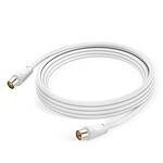 LinQ Câble Antenne TV Mâle Femelle Coxial 9.5mm PVC 3m  Blanc