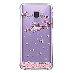 Evetane Coque Samsung Galaxy S9 anti-choc souple angles renforcés transparente Motif Chute De Fleurs