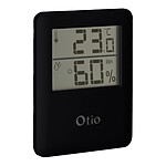 Thermomètre hygromètre digital intérieur noir - Otio