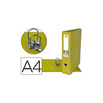LIDERPAPEL Classeur levier a4 documenta carton rembordé 1,9mm dos 75mm rado métallique coloris jaune x 20
