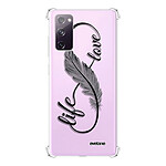 Evetane Coque Samsung Galaxy S20 FE anti-choc souple angles renforcés transparente Motif Love Life