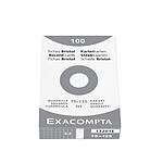 EXACOMPTA Paquet de 100 Fiches BRISTOL 75x125 mm 5X5 Blanc x 20