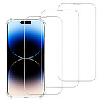 Evetane Lot de 3 Vitres iPhone 14 Pro en Verre trempé transparente Motif Protection ecran