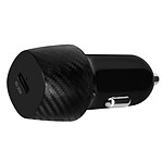 Avizar Chargeur Voiture USB-C Puissance 20W Finition Carbone Design Compact Noir