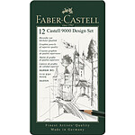 FABER-CASTELL Etui de 12 Crayons CASTELL 9000 Design Dureté Assorties