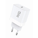 Jaym Chargeur Secteur Compact et Rapide USB-C 25W 3A PD et PPS Blanc