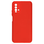 Avizar Coque Xiaomi Redmi 9T Silicone Semi-rigide Finition Soft Touch Fine rouge