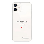 LaCoqueFrançaise Coque iPhone 12 mini 360 intégrale transparente Motif Marseille mon amour Tendance