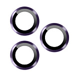 Avizar Film Caméra iPhone 14 Pro et 14 Pro Max Dureté 9H Contour Métal violet Transparent