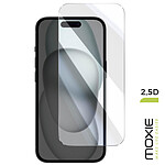 Moxie Verre Trempé pour iPhone 15 Dureté 9H Anti-rayures Transparent