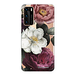 LaCoqueFrançaise Coque Huawei P40 silicone transparente Motif Fleurs roses ultra resistant