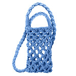 Avizar Sac Bandoulière pour Smartphone en Crochet Tressé  Bleu