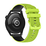 Avizar Bracelet pour Huawei Watch GT3 46mm Silicone BiColore Texturé Vert Citron / Noir