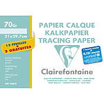 CLAIREFONTAINE Pochette papier calque 21x29.7cm 70g 12 + 3 gratuites