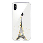 LaCoqueFrançaise Coque iPhone Xs Max silicone transparente Motif Illumination de paris ultra resistant